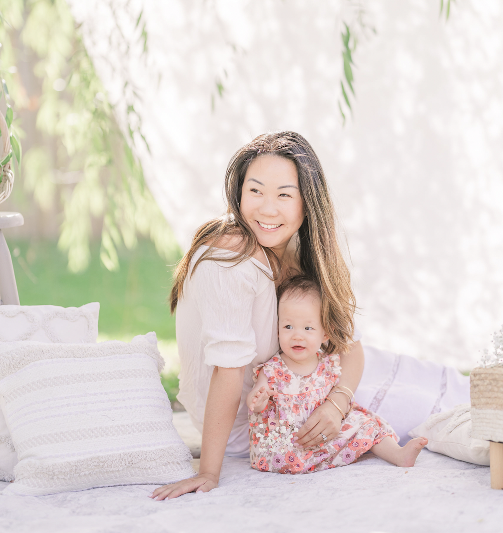Cindy Zu, founder of The Home Reset, with her daughter